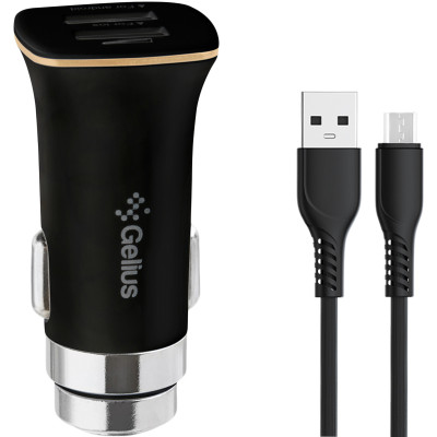 АЗУ Gelius Pro Apollo GP-CC01 2USB 3.1A + Cable MicroUSB Black (12 мес)