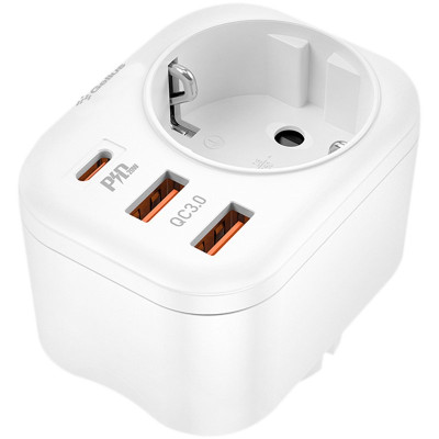 Мережевий зарядний пристрій Gelius Moxie GP-HC050 2USB (QC3.0) + Type-C (PD20W) White