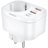 Мережевий зарядний пристрій Gelius Moxie GP-HC050 2USB (QC3.0) + Type-C (PD20W) White