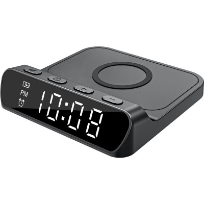 Настольные часы с беспроводной зарядкой Gelius Oasis GP-SDC03 Black