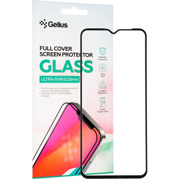 Защитное стекло Gelius Full Cover Ultra-Thin 0.25mm для Samsung A235 (A23) Black