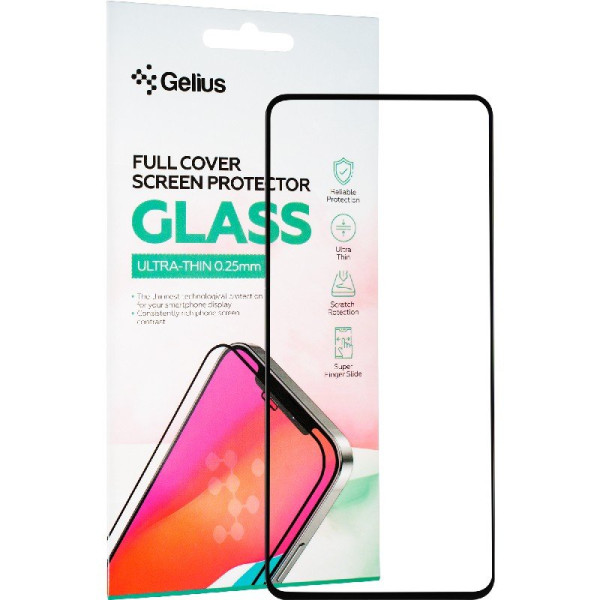 Защитное стекло Gelius Full Cover Ultra-Thin 0.25mm для Poco F5 Black