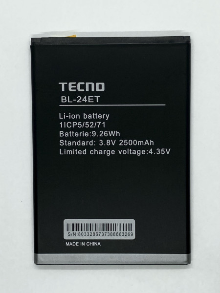 Аккумулятор Tecno BL-24ET ( Pop 2F / B1F )