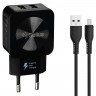Мережевий зарядний пристрій Gelius Prime GU-HC02 2USB 2.1A 12W + кабель MicroUSB Black