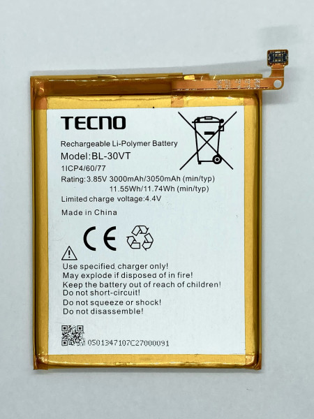 Аккумулятор Tecno BL-30VT ( Pop 1s / F4 pro )