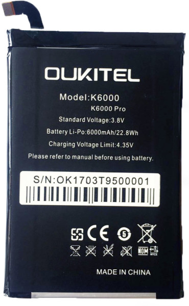 Аккумулятор Oukitel K6000