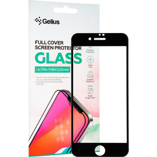 Защитное стекло Gelius Full Cover Ultra-Thin 0.25mm для iPhone 7 Black