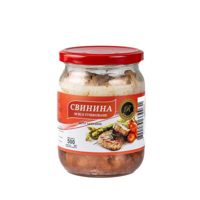 М'ясо тушковане Свинина Rubanenko 500 г