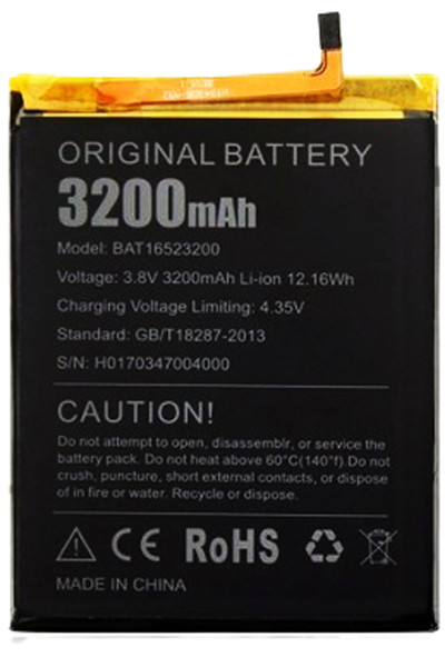 Аккумулятор Doogee Y6, Y6c, BAT16523200