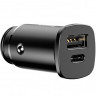 АЗУ 1USB + Type-C Baseus Square Metal QC (5A) (PPS-30W-MAX) (CCALL-AS01) Black